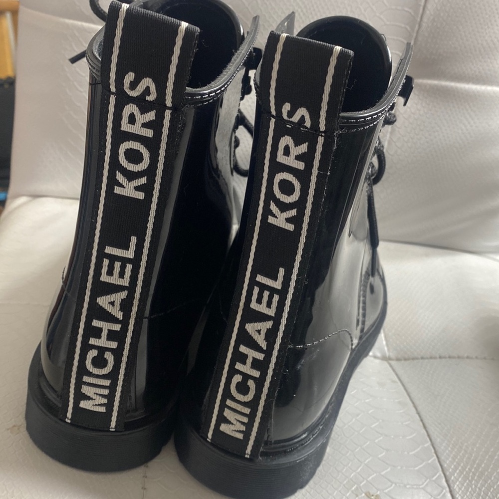 Michael Kors black rain booties size womens 7